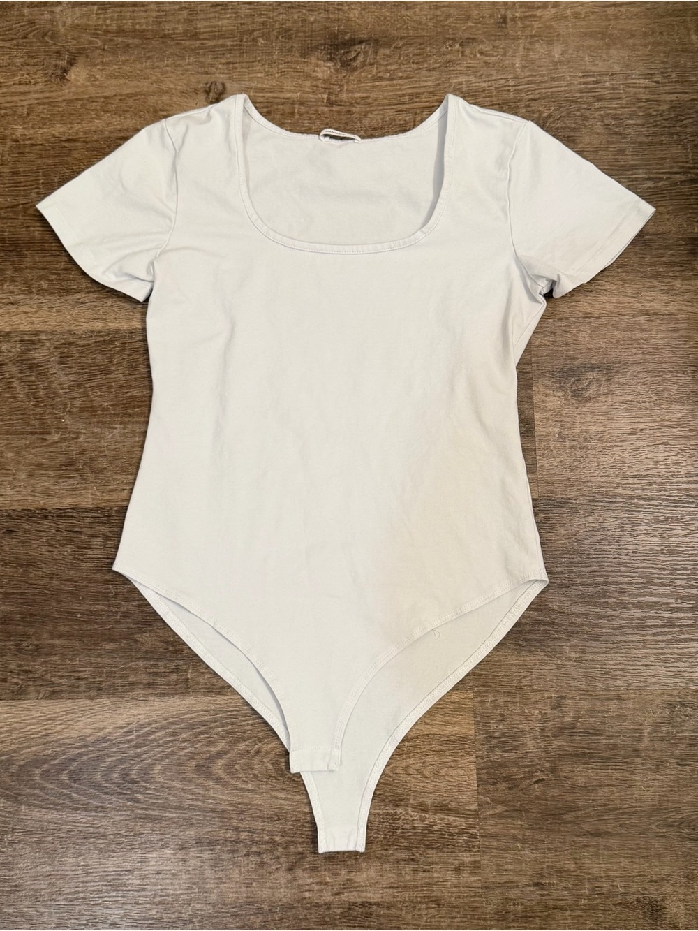 Amazon White Short Sleeve Scoop Neck Bodysuit